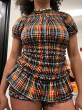 Load image into Gallery viewer, Plaid Shirred set!

