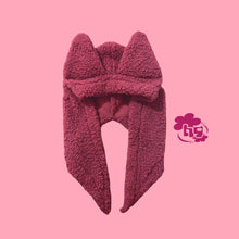 Load image into Gallery viewer, Mauve Cat tie hood
